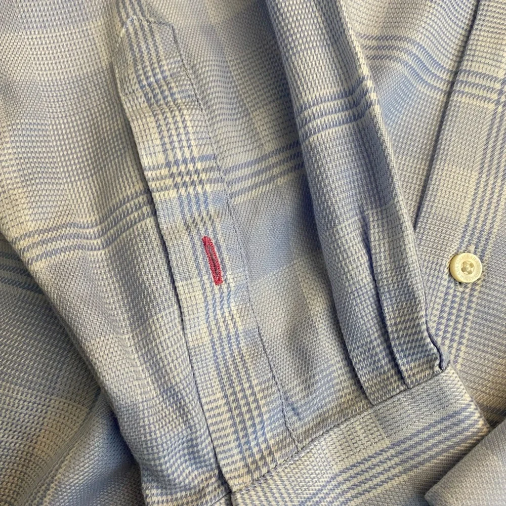 Tommy Bahama Mens Gingham Blue Check Dress Shirt XL 16” 34/35” - Picture 4 of 4